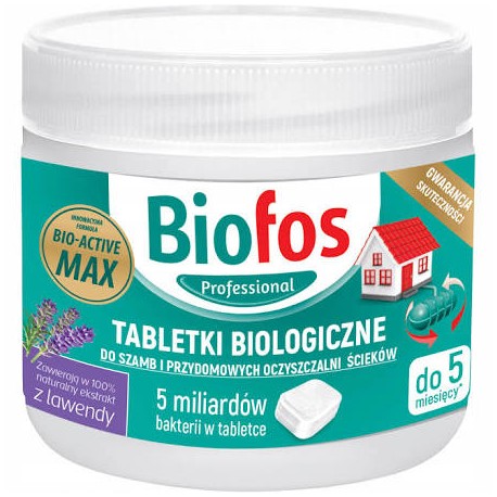 Biofos - Tabletki biologiczne do szamb i przydomowych oczyszczalni ścieków 240 g